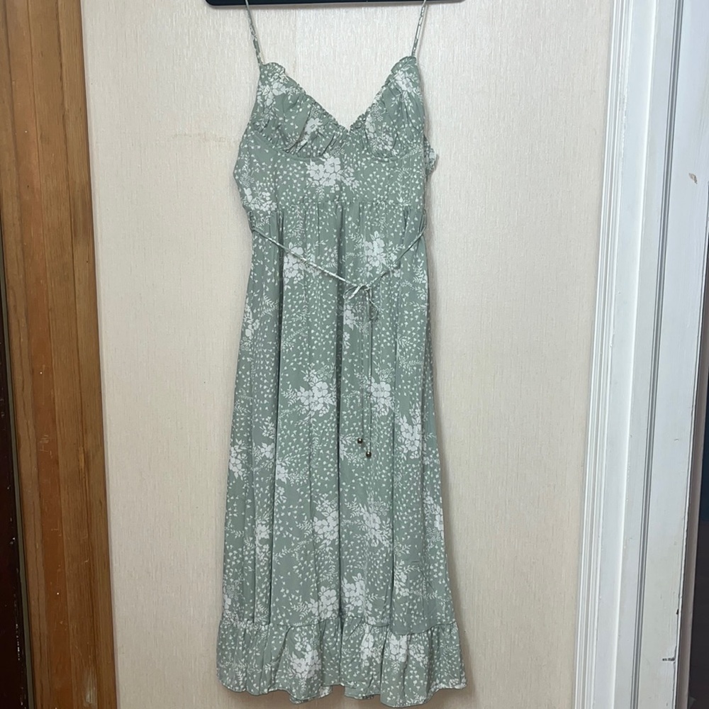 Hello Molly Good Friend Midi Dress Sage